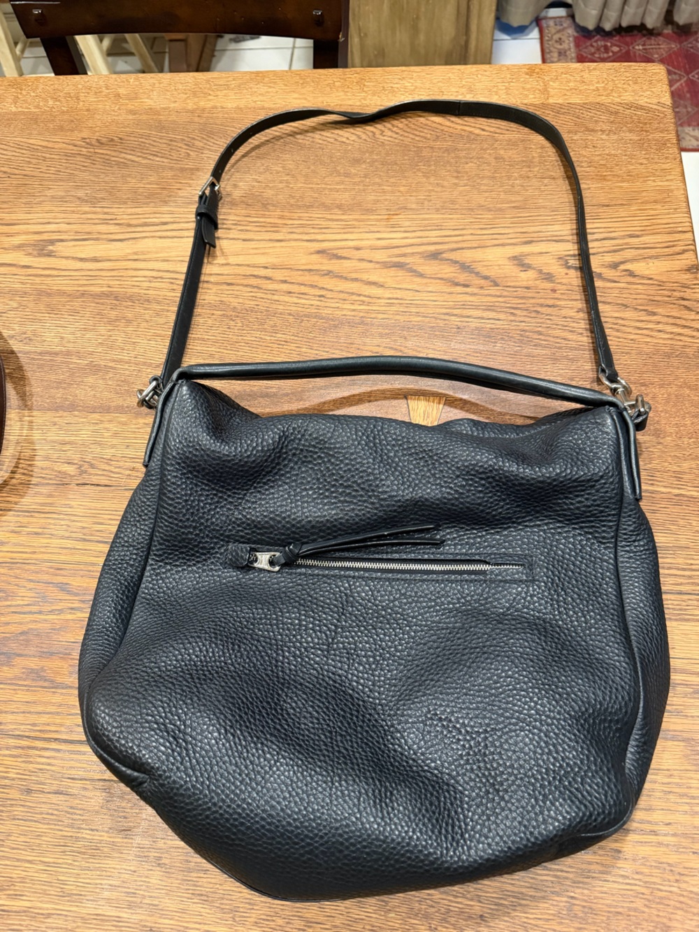 Coach Black Pebbled Leather Shoulder Hobo - Picture 2 of 5